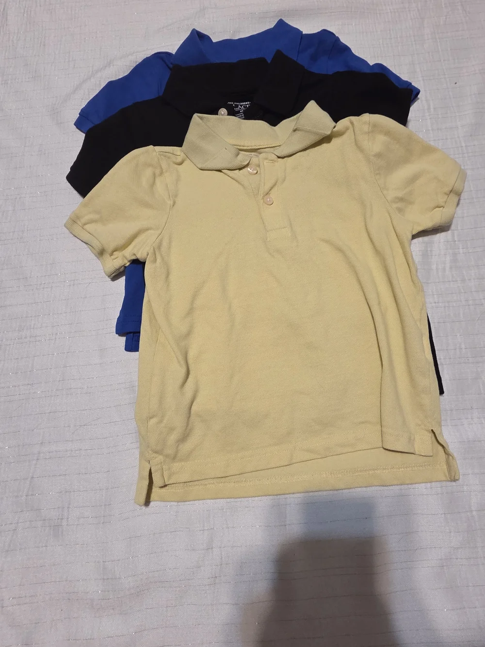Boys 4T Polo Shirt Pack - Gray, Maroon, Yellow, Black, Blue